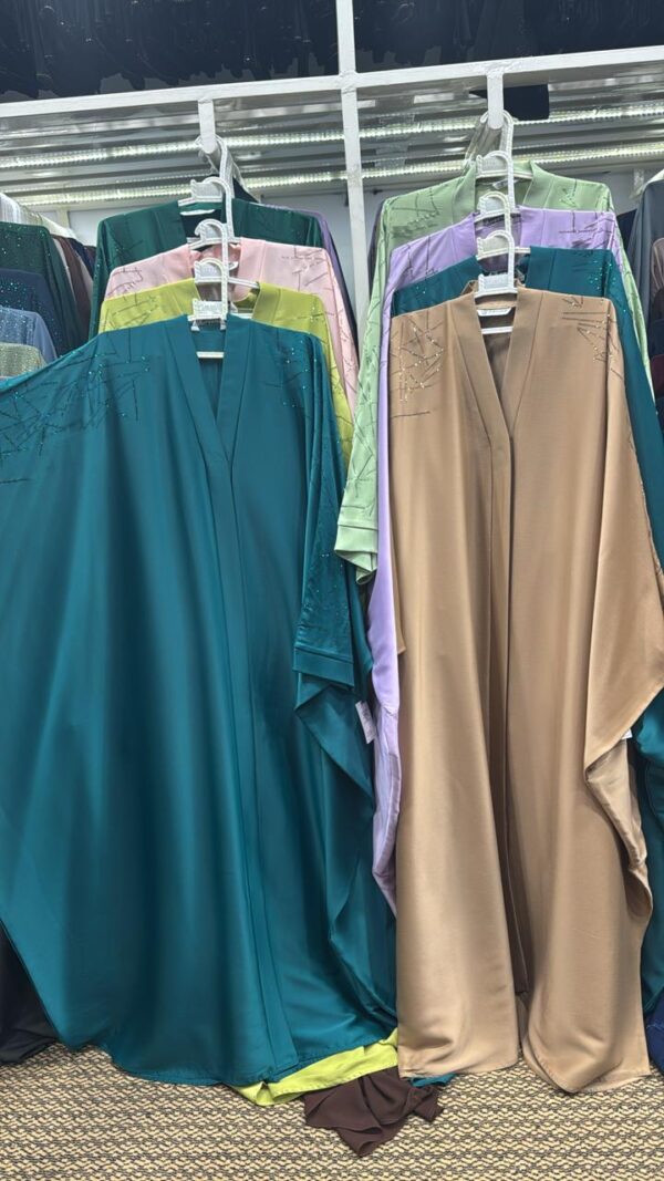 Fancy embellished abaya dress